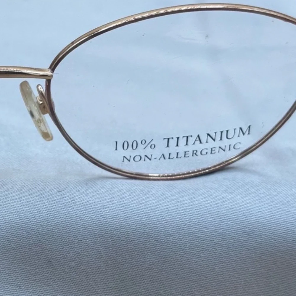 Joan Collins Eyeglasses Frames Womens 52-18-140 Rose Gold Titanium NWOT Glam